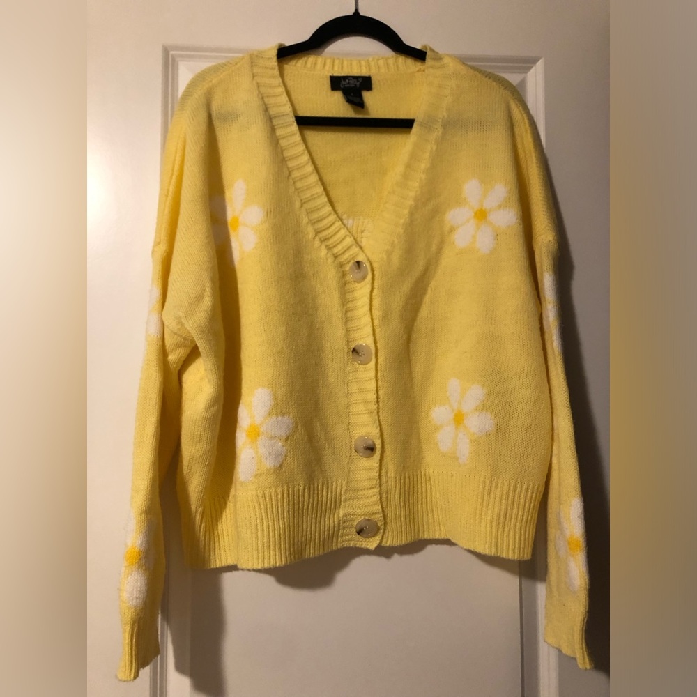 Floral Yellow Cardigan